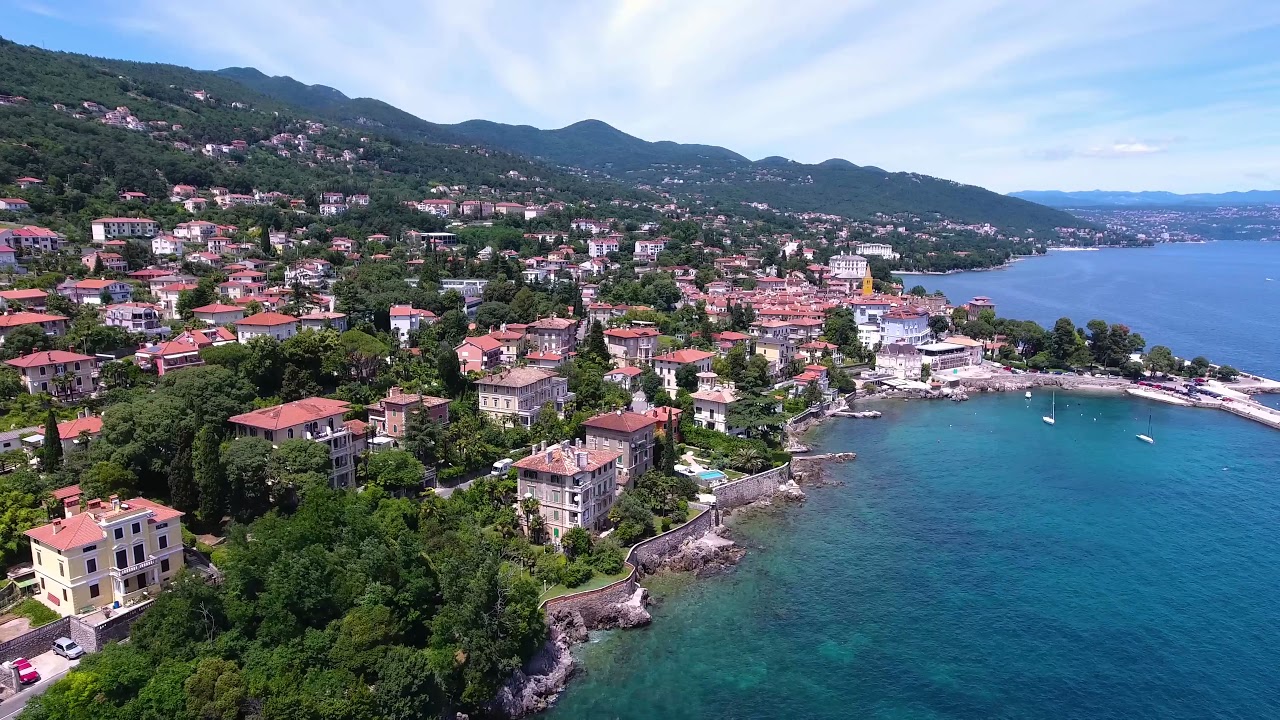 Lungomare coastal promenade Lovran Croatia